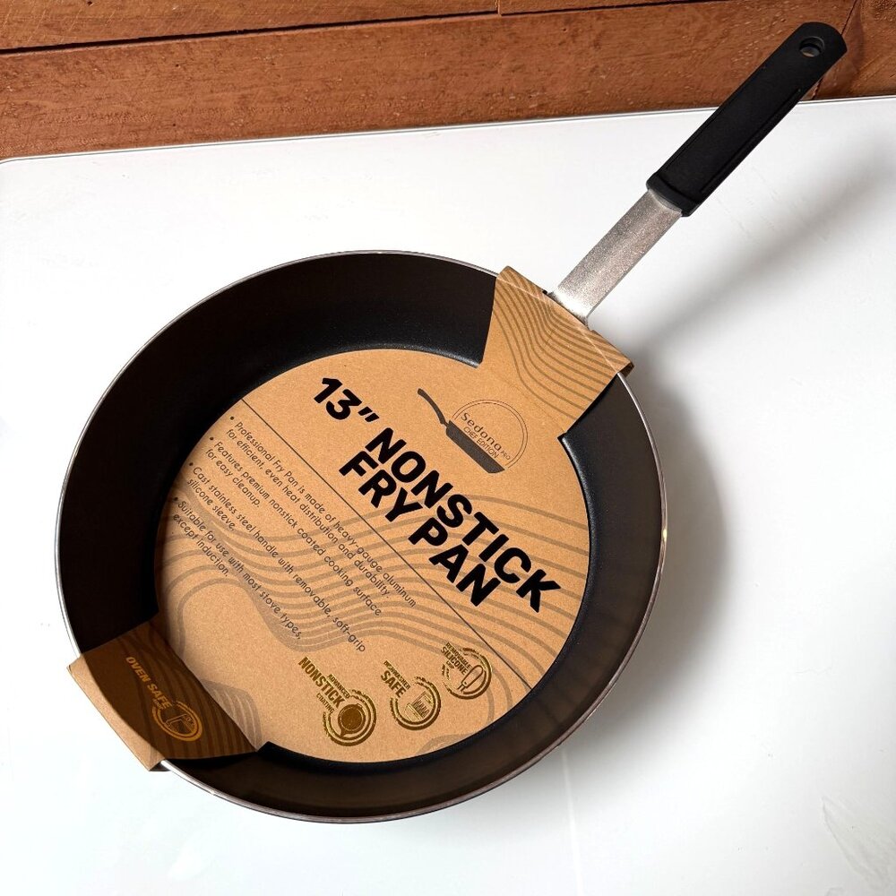Sedona Pro Chef 13 Nonstick Aluminum Fry Pan Skillet Durable Easy Clean Cookware